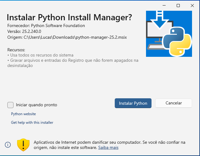 instalando python
